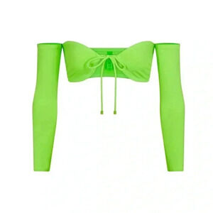Neon Green Off-Shoulder Top